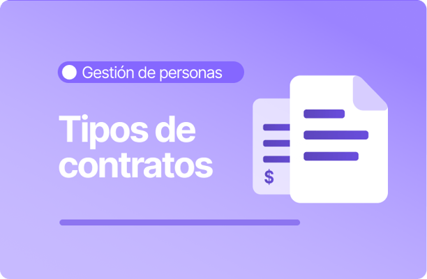 Imagen con fondo morado que incluye una etiqueta superior con un punto blanco y el texto 