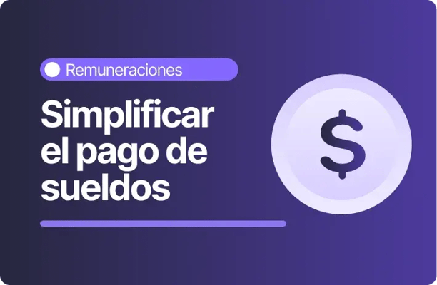 Banner de remuneraciones sobre automatizar el pago de sueldos con ícono de billete en fondo morado