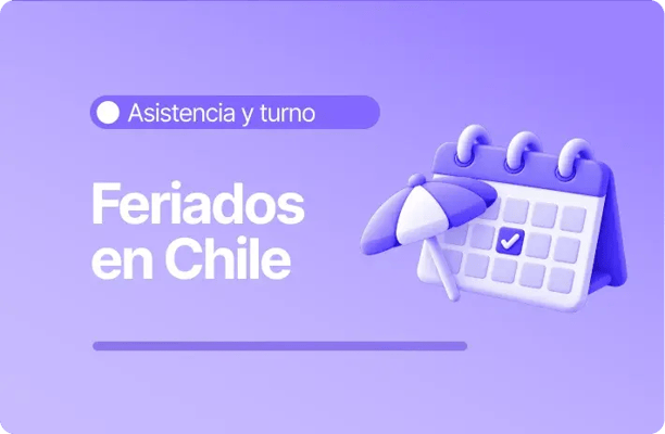 Imagen sobre feriados en Chile, con un calendario y una sombrilla que representan la planificación de días festivos, turnos laborales y descansos de los trabajadores.