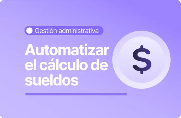 Imagen sobre automatizar el cálculo de sueldos en gestión administrativa con ícono de moneda que representa la gestión de remuneraciones.